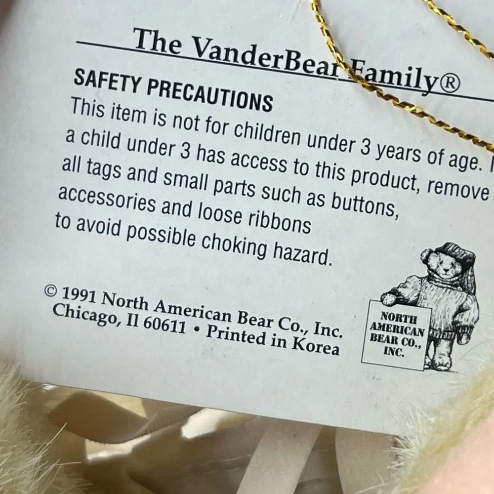 Vintage 1991 Fluffy Vanderbear 